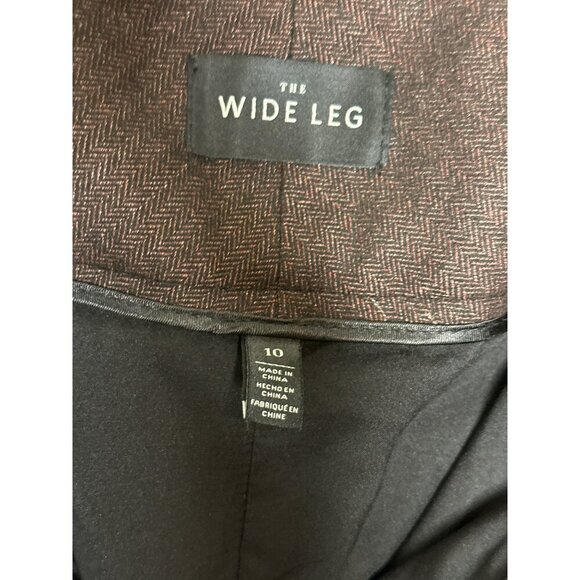 New York and Company The Wide Leg Pant Women's 10 Brown High-Rise NWOT - Picture 7 of 12